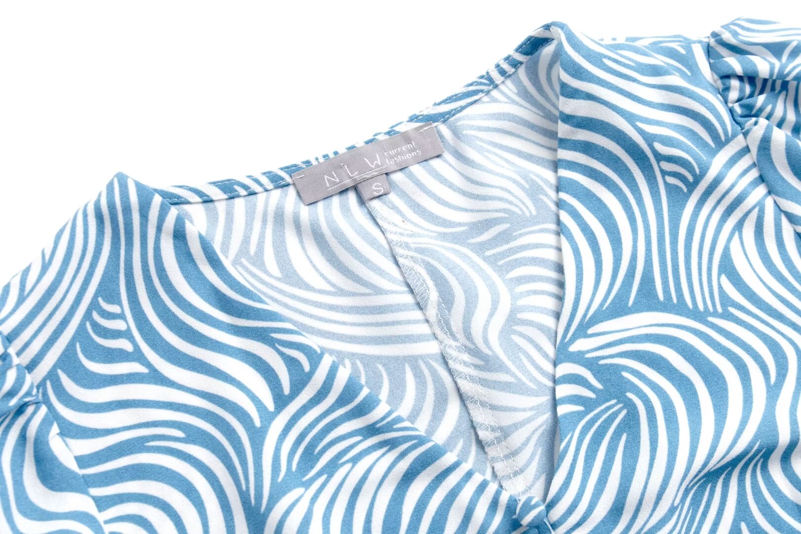Women's Retro Printed V-Neck Long Sleeve Shirt