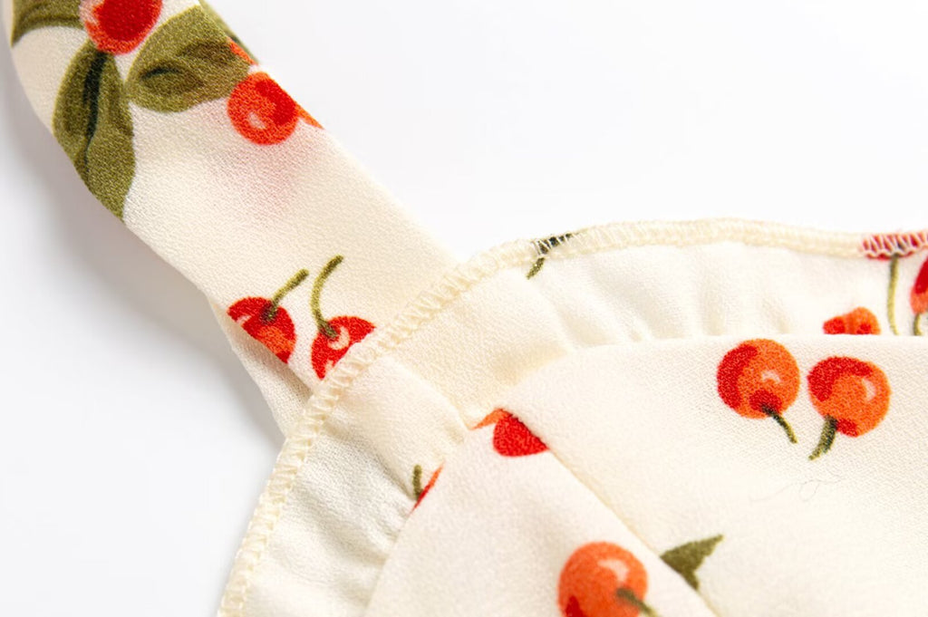 Cherry-Print Holiday Dress