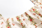 Women’s White Floral Ruffle Smocked Crop Camisole