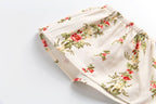Women’s White Floral Ruffle Smocked Crop Camisole