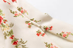 Women’s White Floral Ruffle Smocked Crop Camisole