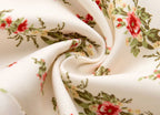 Women’s White Floral Ruffle Smocked Crop Camisole