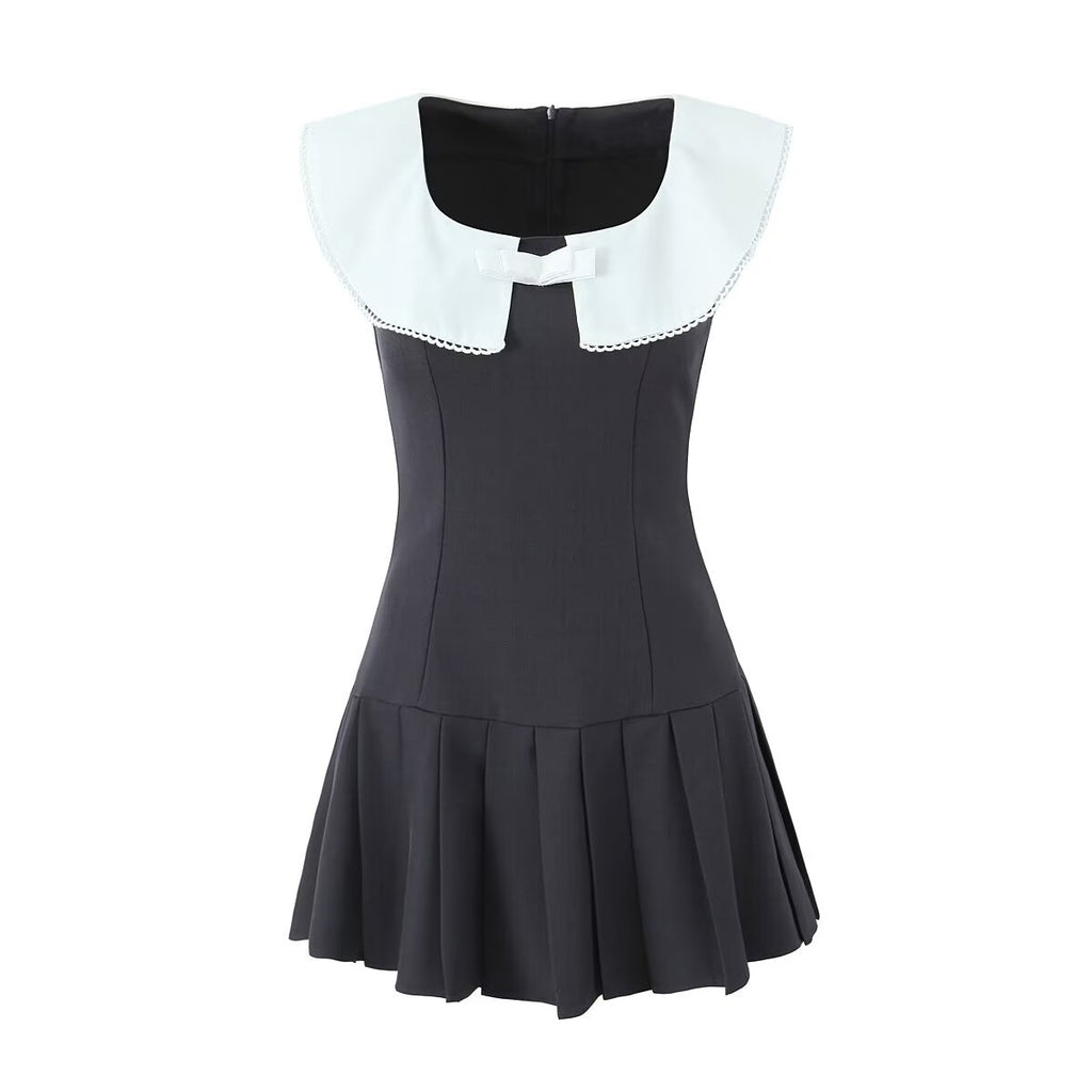Color-Block Bow-Detail Dress