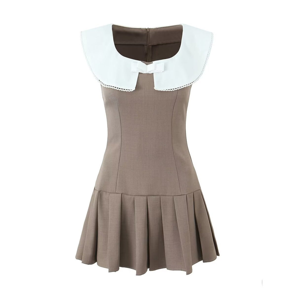 Color-Block Bow-Detail Dress