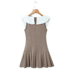 Color-Block Bow-Detail Dress