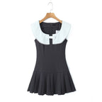 Color-Block Bow-Detail Dress