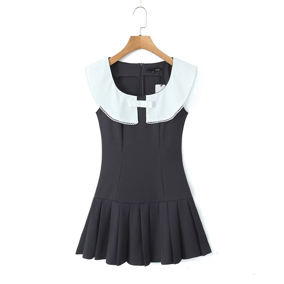 Color-Block Bow-Detail Dress