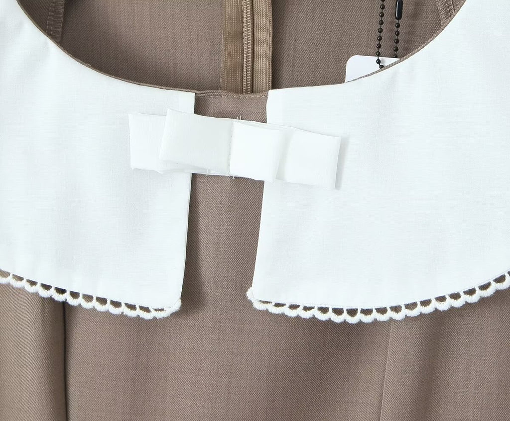 Color-Block Bow-Detail Dress