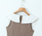 Color-Block Bow-Detail Dress