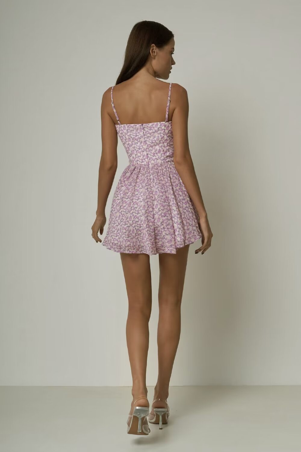 Women's Lace Up Floral Halter Vacation Dress
