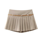 Winter Casual Wide Pleated Pant Skirt