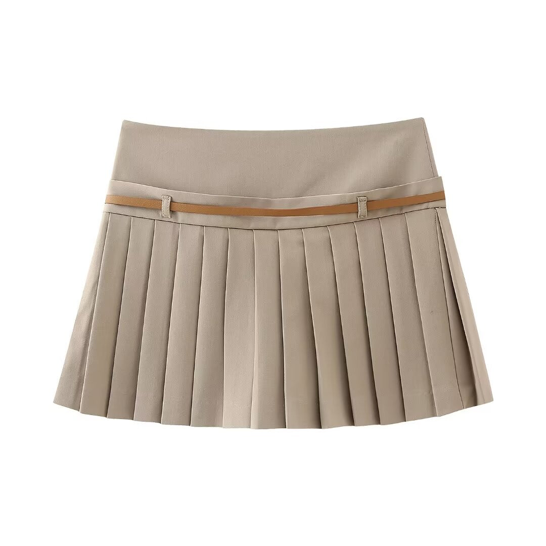 Winter Casual Wide Pleated Pant Skirt
