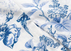 Blue & White Print Square-Neck Sleeveless Dress