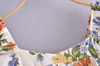 Polka-Dot Puff-Sleeve Pleated Dress