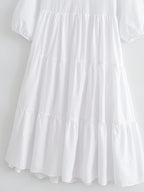 Collared 3/4-Sleeve Midi Dress