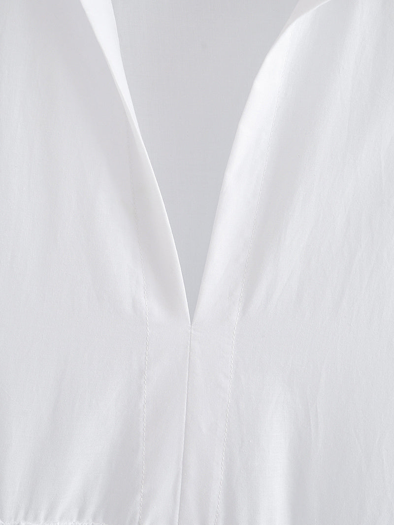 Collared 3/4-Sleeve Midi Dress
