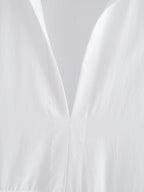 Collared 3/4-Sleeve Midi Dress