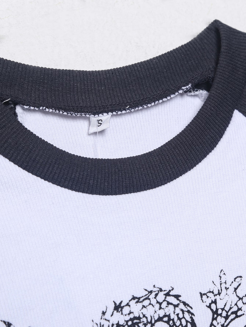 Women’s Contrast Animal Print Cropped T Shirt
