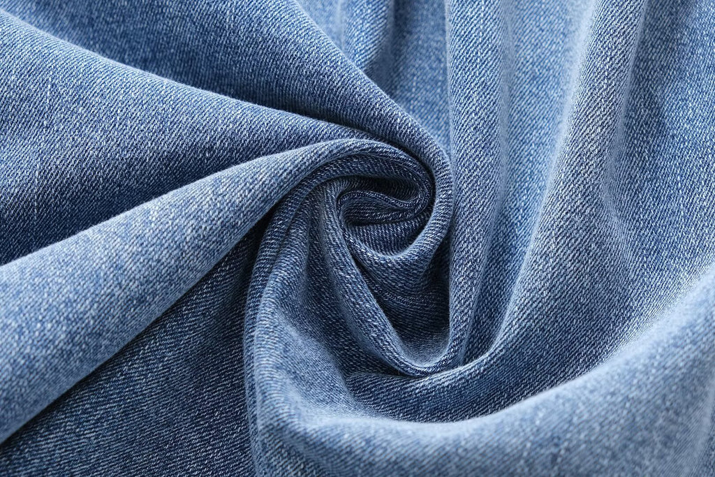 Women's French Casual Pleated Washed Denim Chic Dress