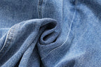 Women's French Casual Pleated Washed Denim Chic Dress