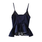 Women's Summer Women Clothes Sexy Ruffled Spaghetti Straps Denim Jacket