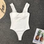 Solid Color Bikini Swimwear