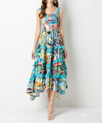 Women's 's Floral Print A-Line Dress