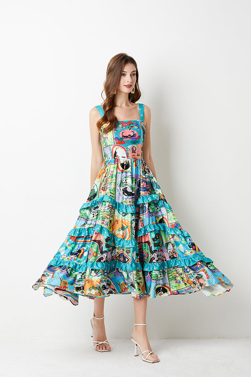 Women's 's Floral Print A-Line Dress