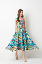 Women's 's Floral Print A-Line Dress