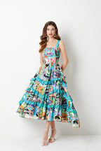 Women's 's Floral Print A-Line Dress