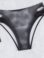 Split Black Bikini Swimwear