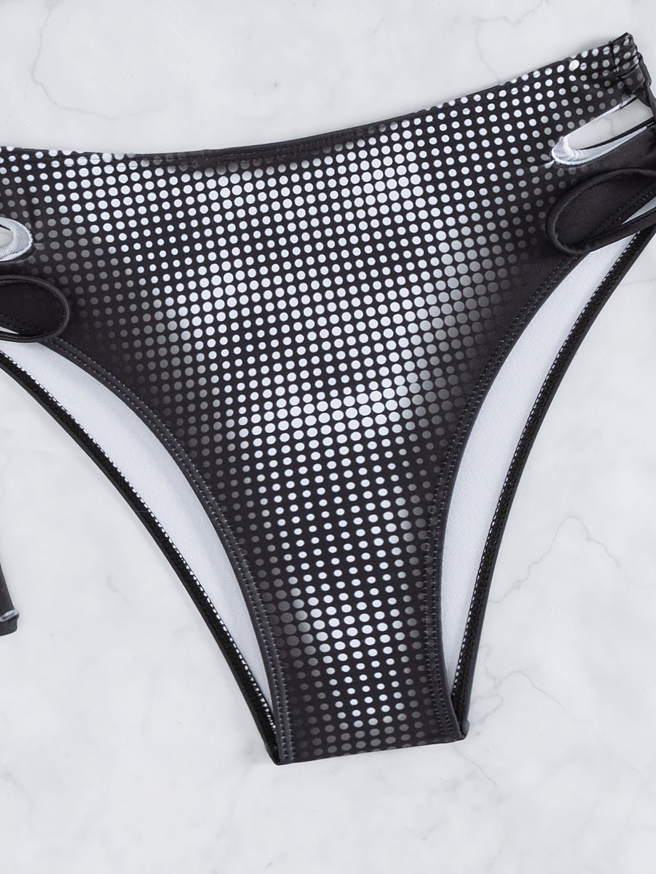 Split Black Bikini Swimwear