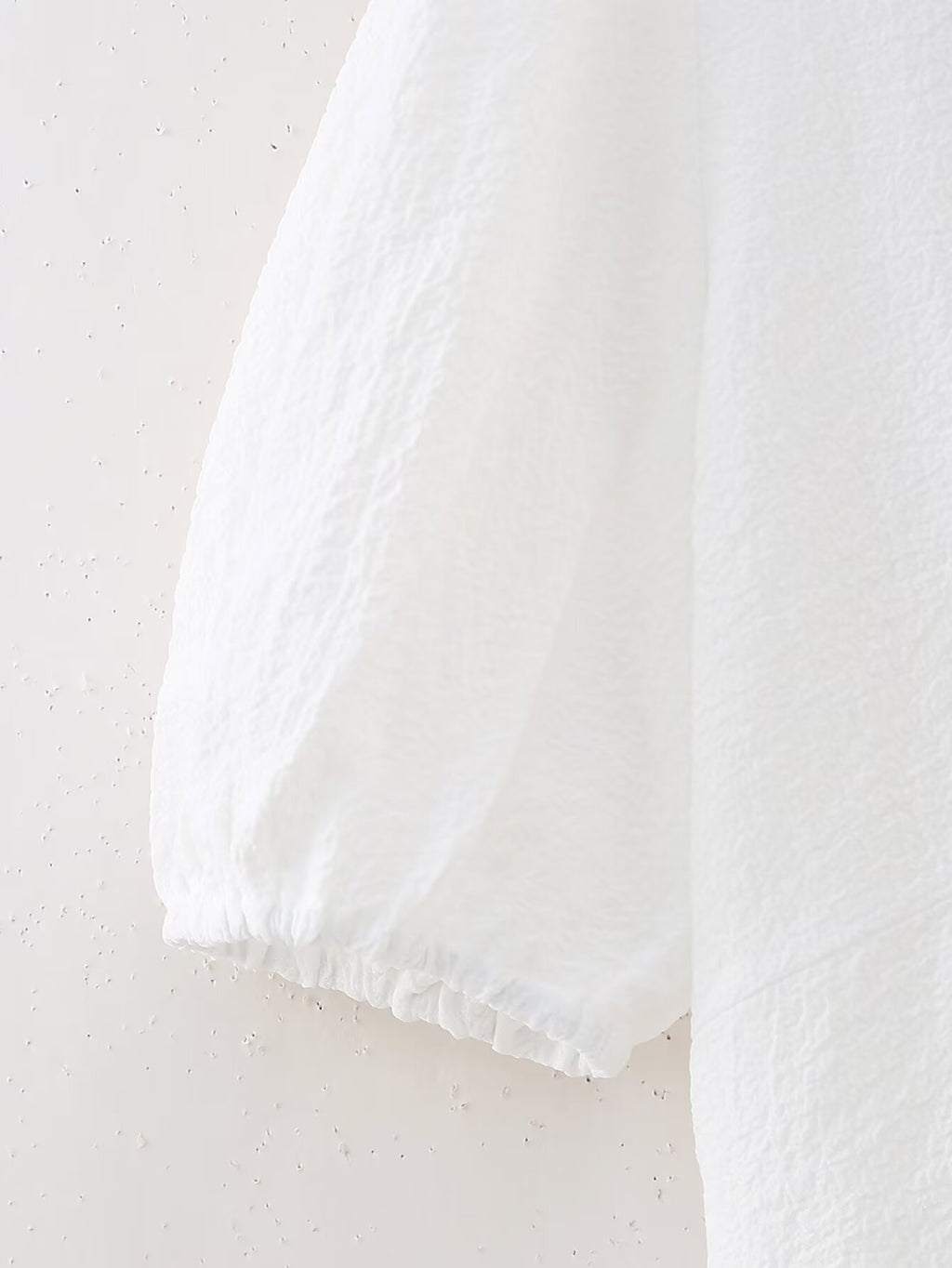 White Embroidered Ruffle Mini Dress