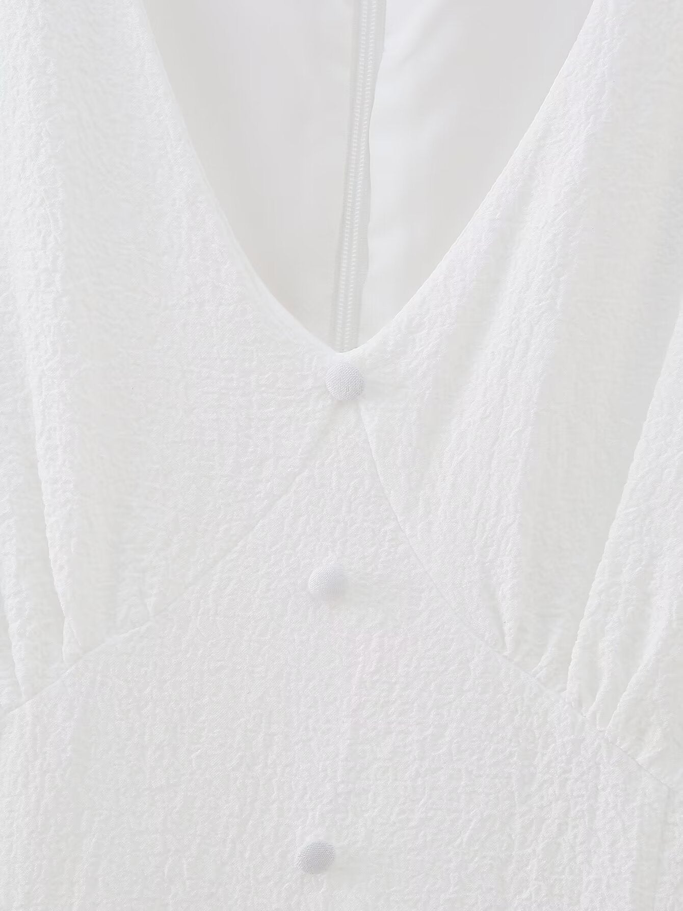 White Embroidered Ruffle Mini Dress