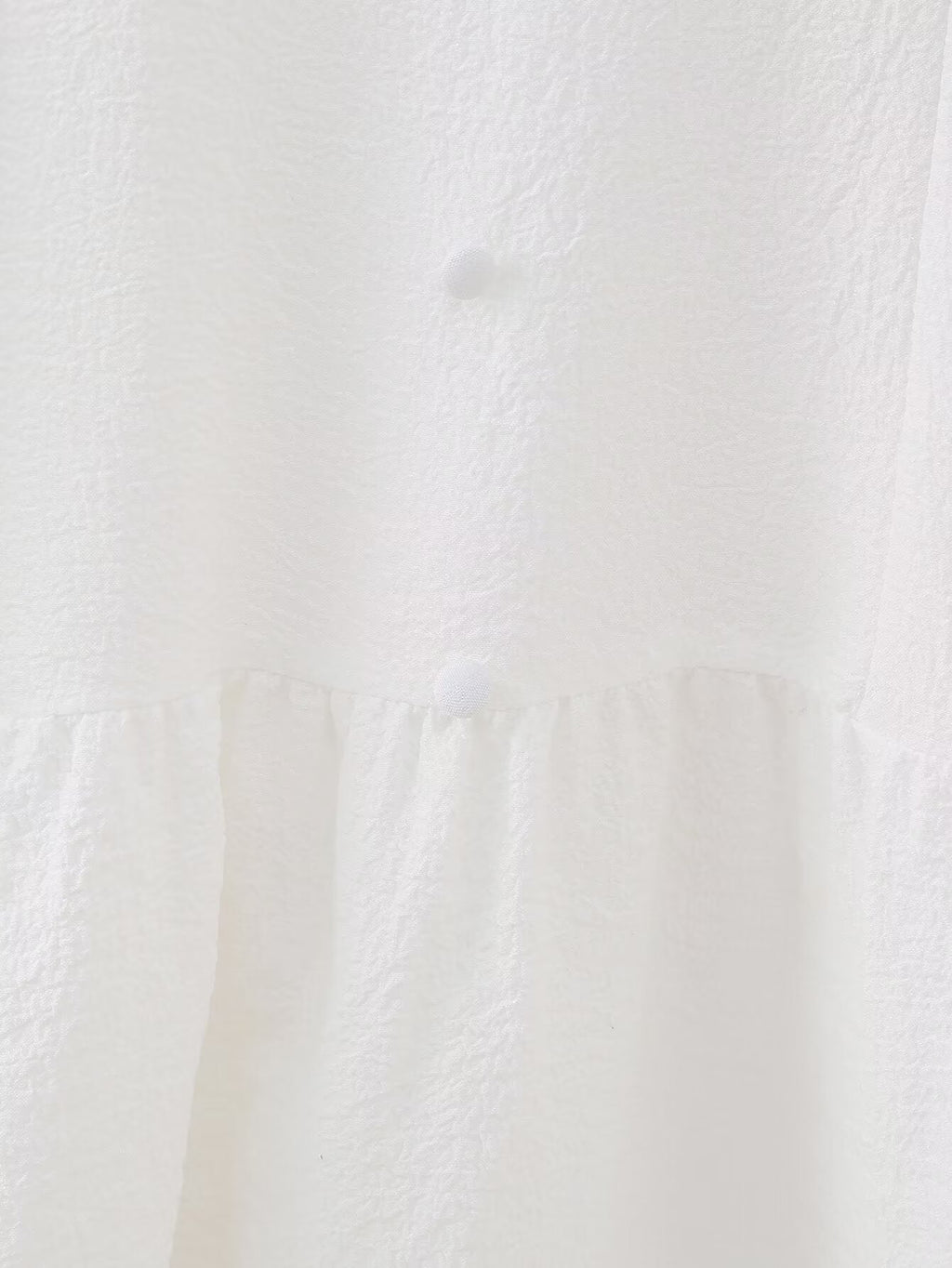 White Embroidered Ruffle Mini Dress