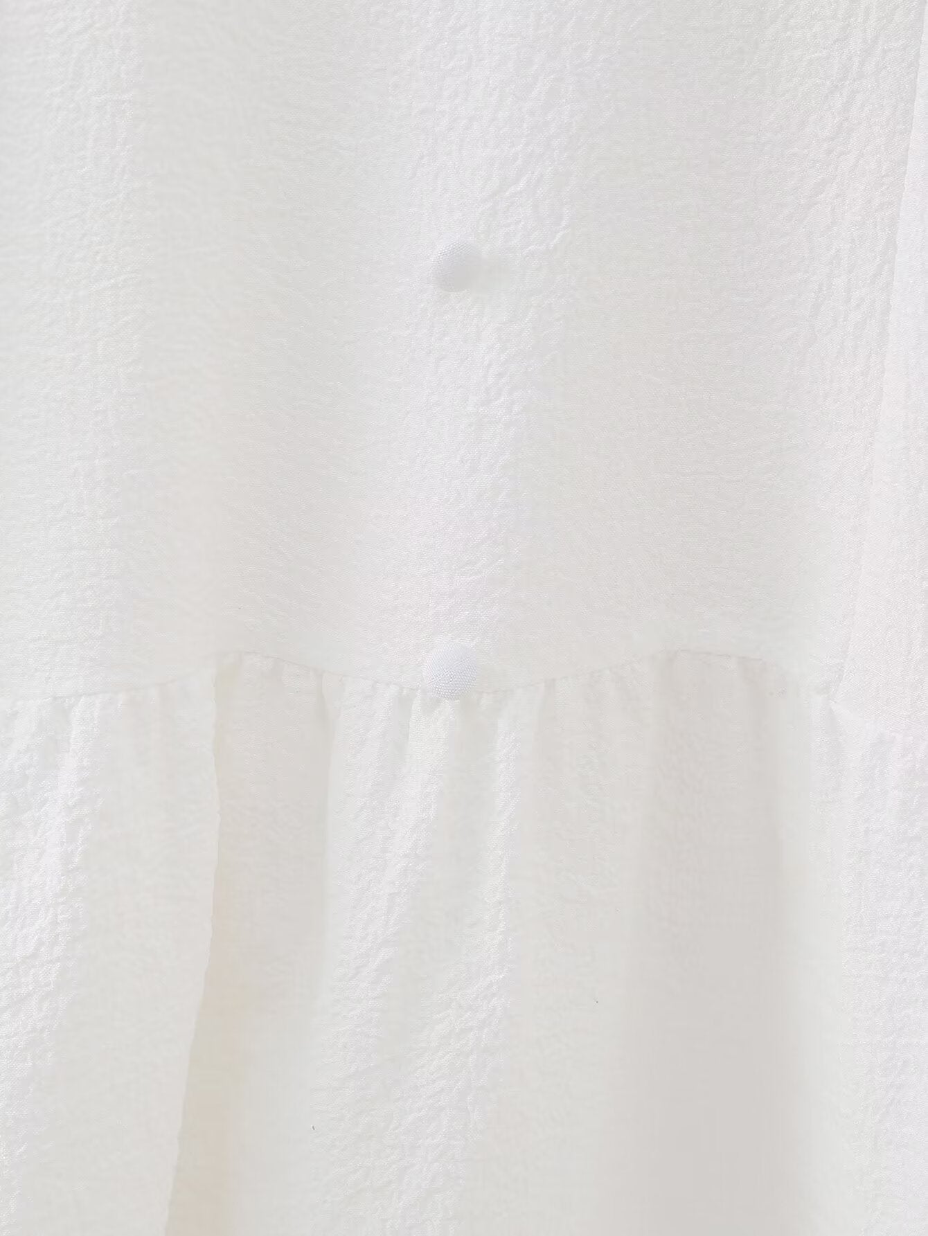 White Embroidered Ruffle Mini Dress