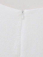 White Embroidered Ruffle Mini Dress