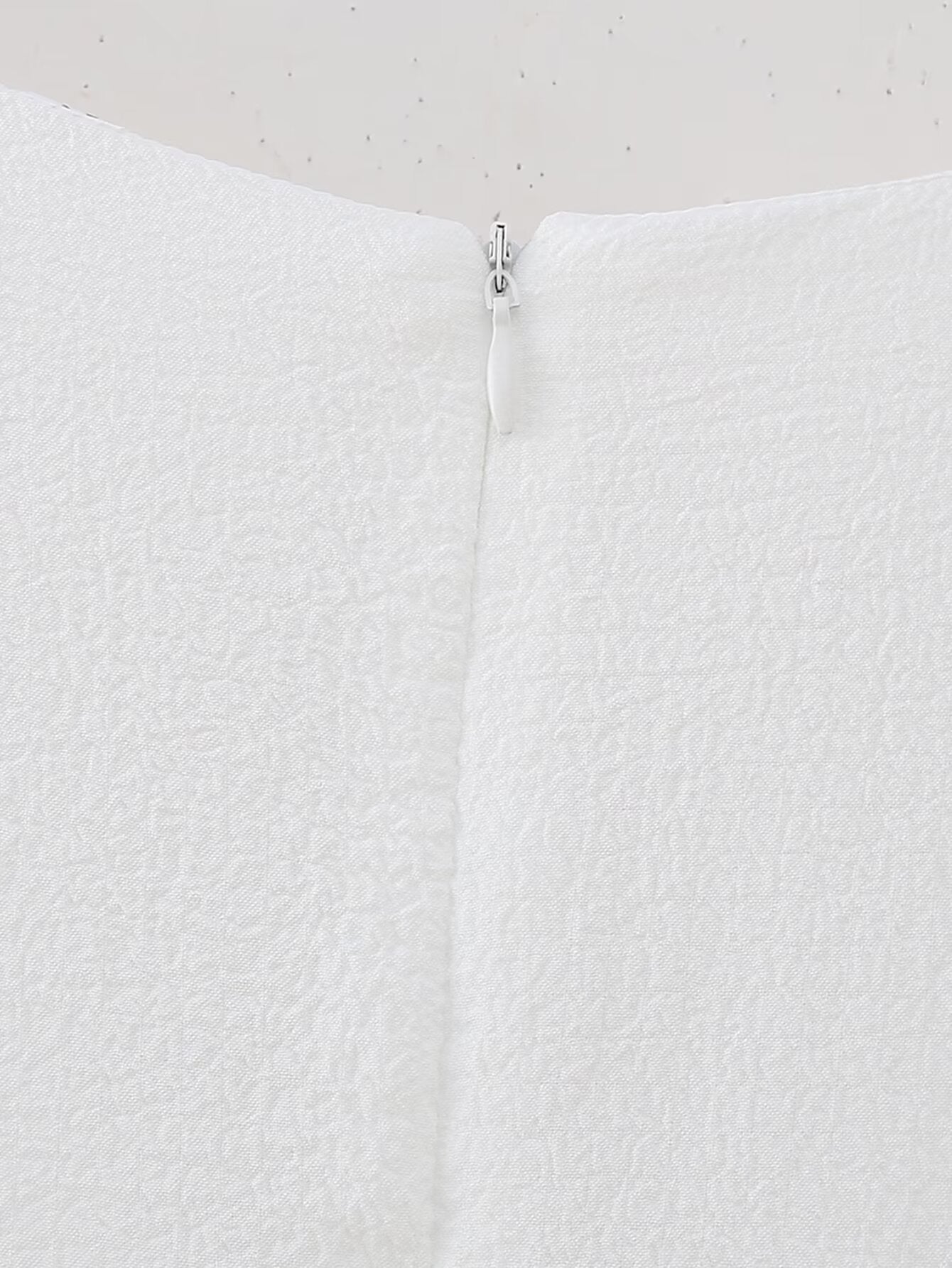 White Embroidered Ruffle Mini Dress