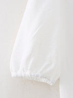 White Embroidered Ruffle Mini Dress
