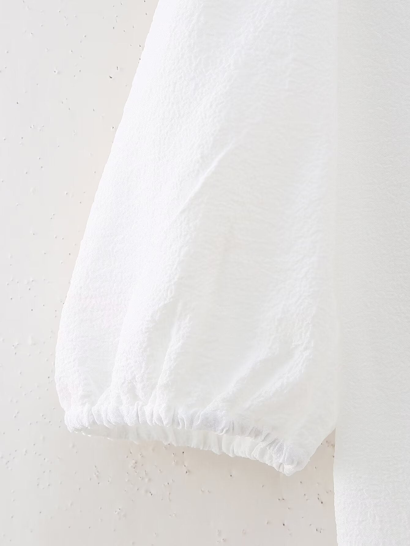 White Embroidered Ruffle Mini Dress