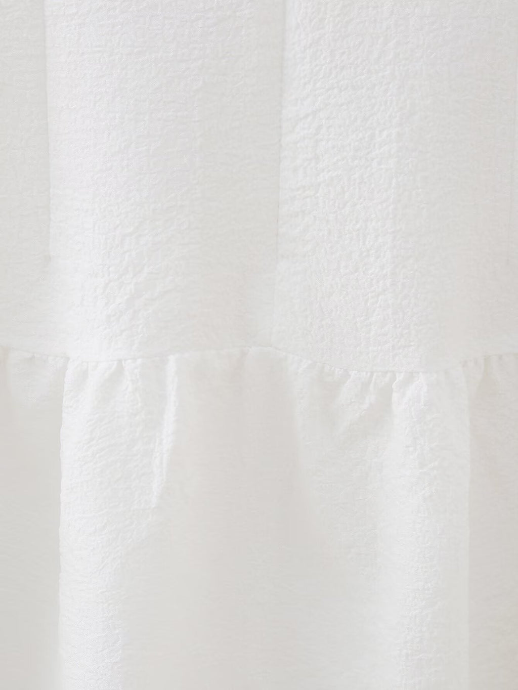 White Embroidered Ruffle Mini Dress