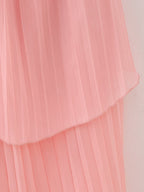 Women's Backless Pleated Chiffon Strap Dress