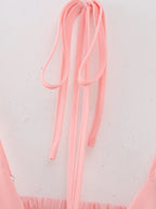 Women's Backless Pleated Chiffon Strap Dress
