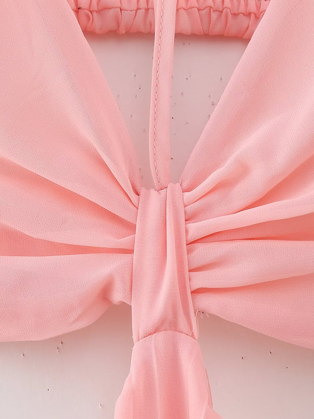 Women's Backless Pleated Chiffon Strap Dress