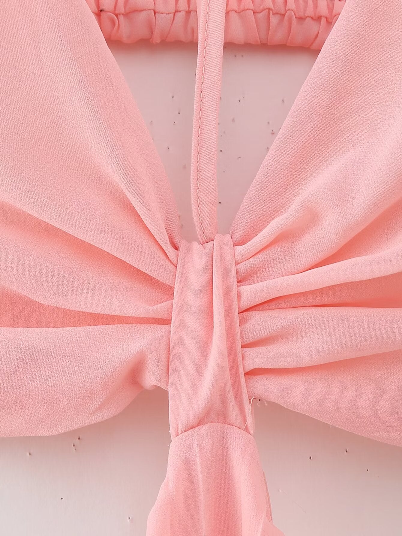 Women's Backless Pleated Chiffon Strap Dress