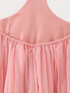 Women's Backless Pleated Chiffon Strap Dress