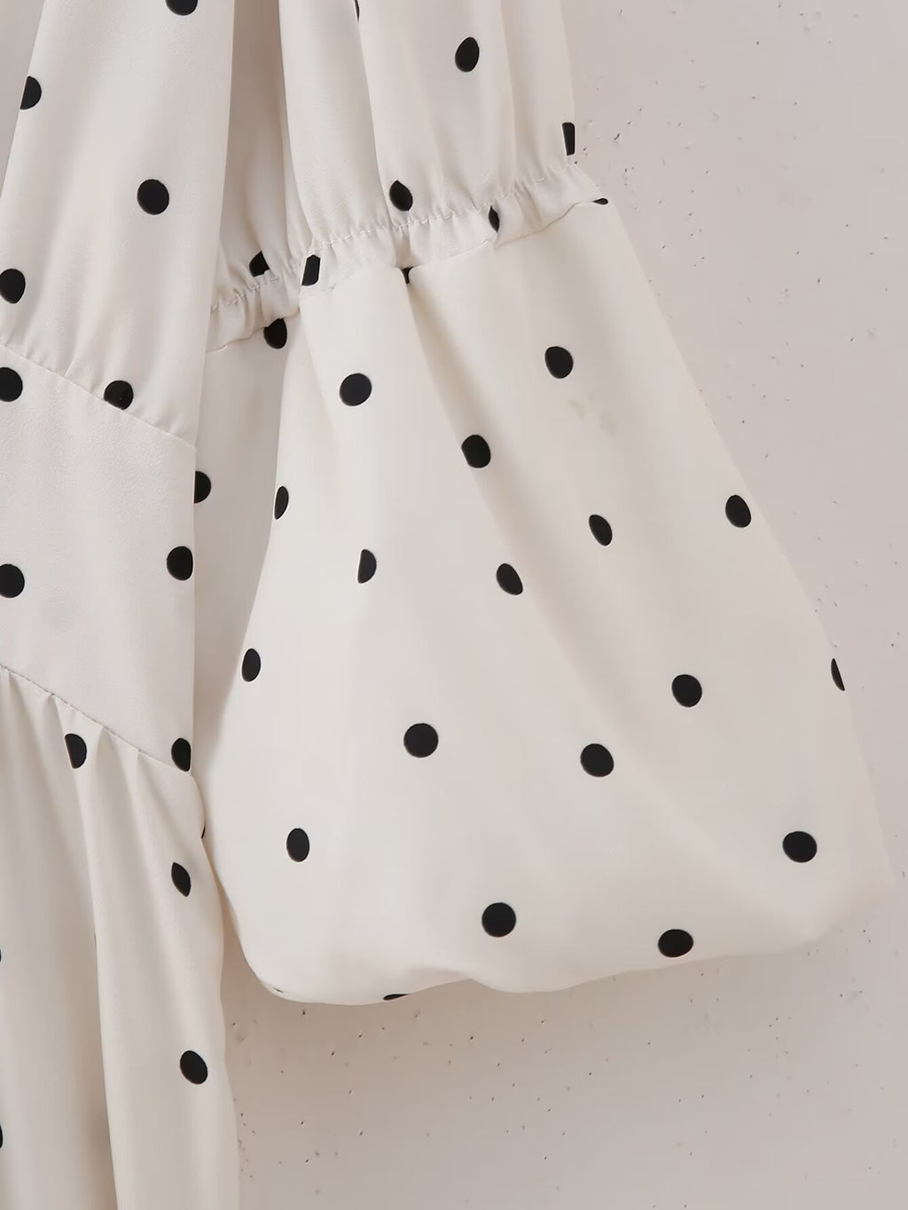 's Summer Sweet V Neck Puff Sleeve Mid Sleeve Maxi Dress