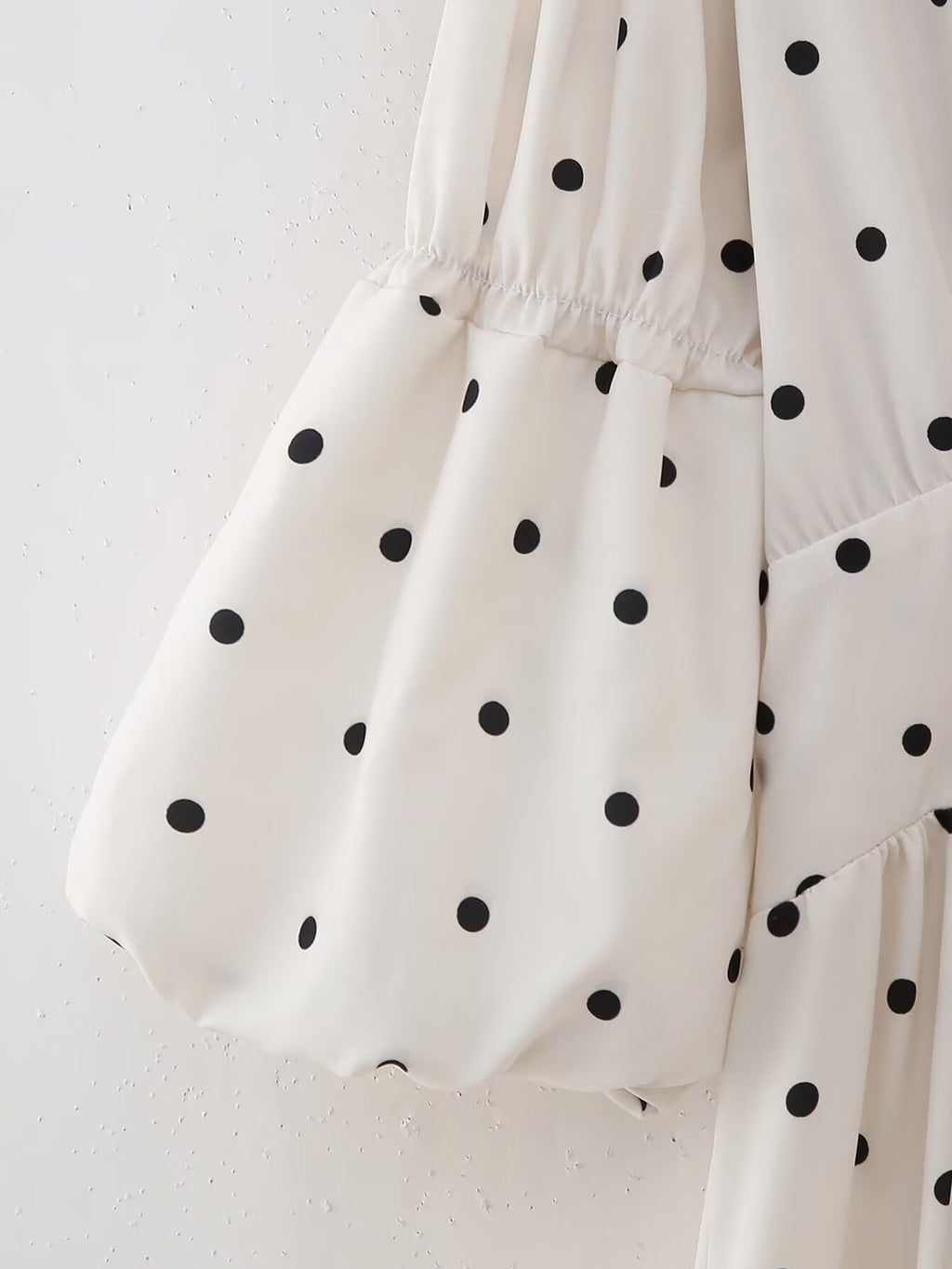 's Summer Sweet V Neck Puff Sleeve Mid Sleeve Maxi Dress