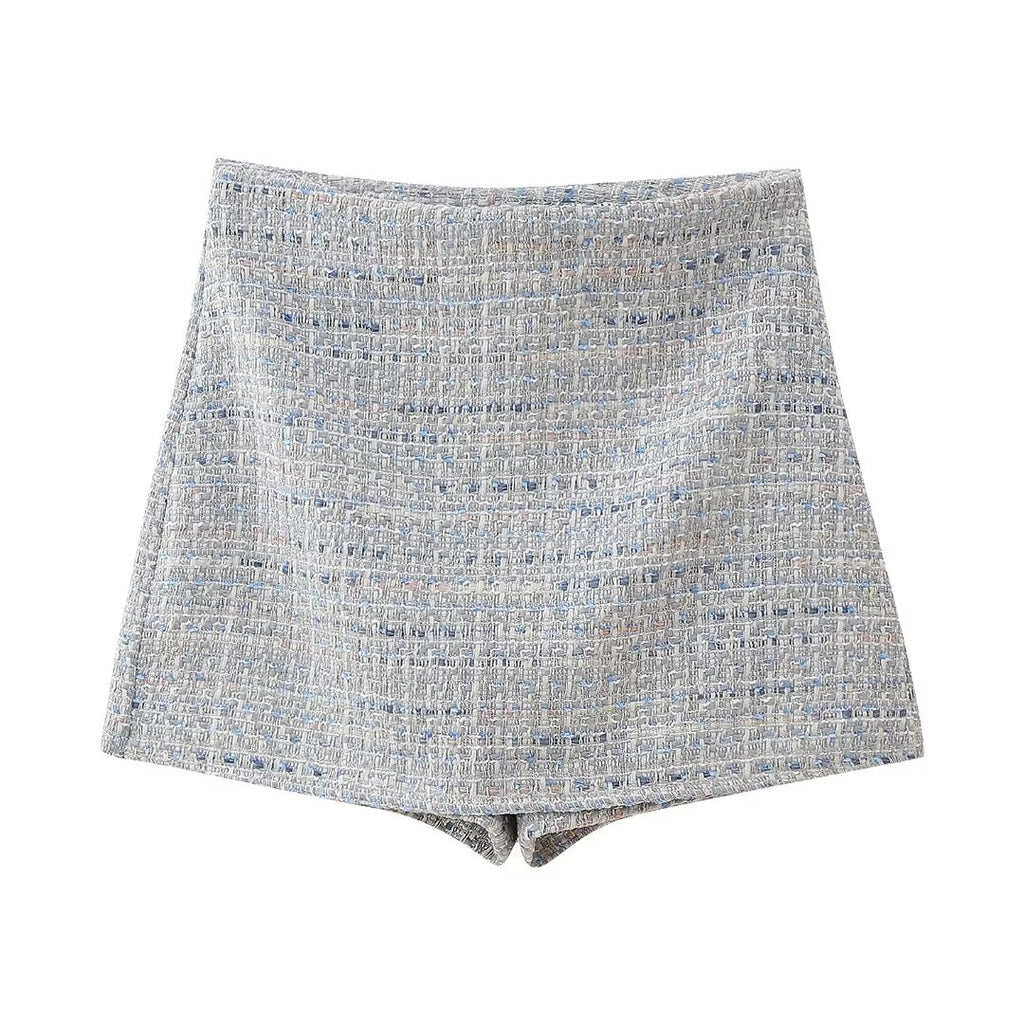 High-Waist Wool Skirt