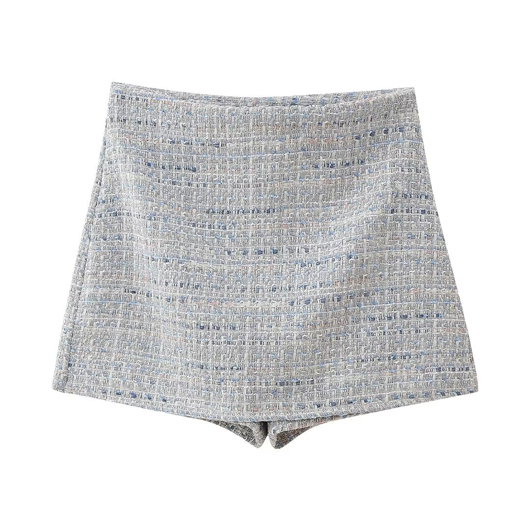 High-Waist Wool Skirt